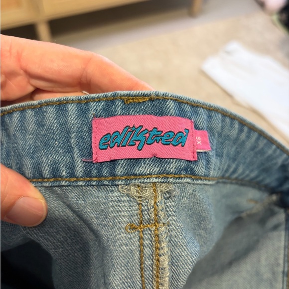 Edikted Classic Blue Jean Shorts - Picture 2 of 2